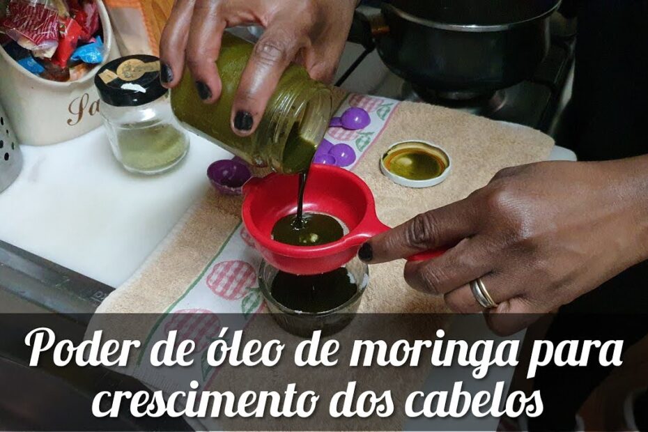 Poder de óleo de moringa para o crescimento do cabelo